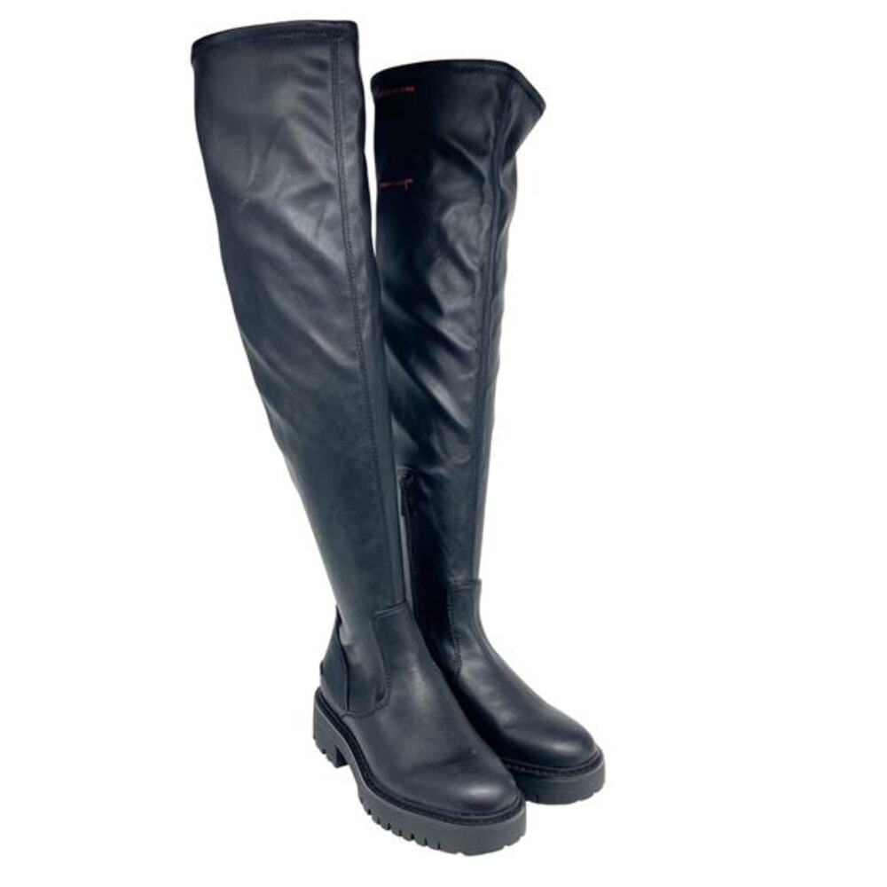 Franco Sarto Women's Fera Faux Leather‎ Over the Knee Boots Black Size 5.5M WC